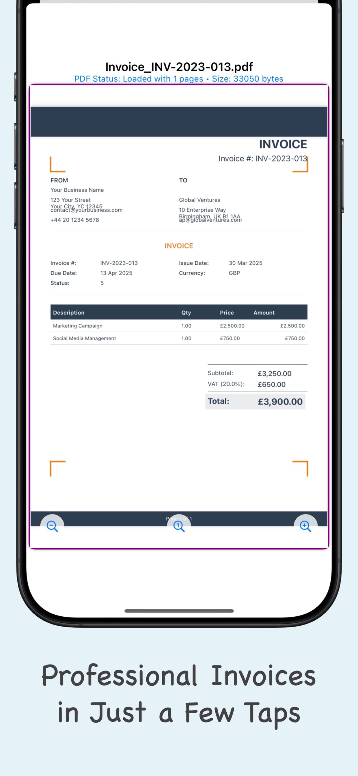 Generate Invoice Pro screenshot